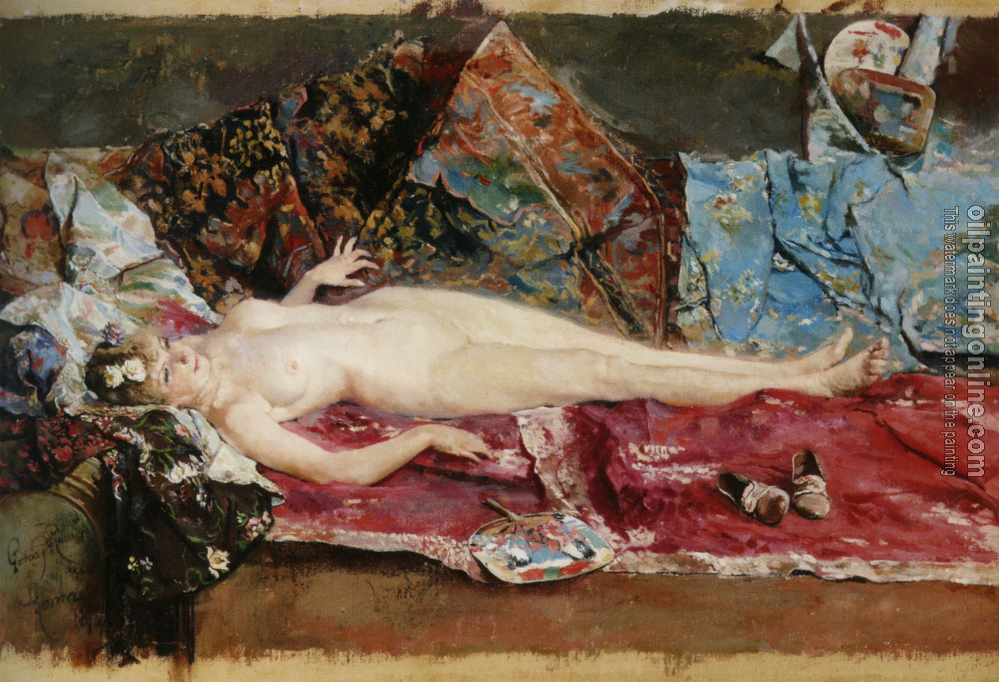 Jose Garcia y Ramos - Reclining Nude